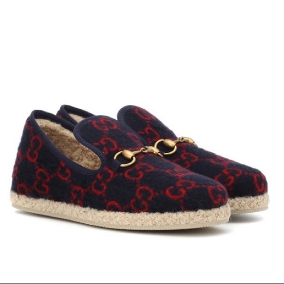 gucci fria gg wool slippers